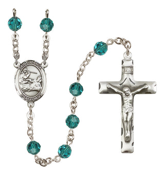 Sterling Silver 6mm Saint Joshua  Engraved Catholic Rosaries