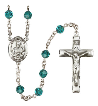 Sterling Silver 6mm Saint Lawrence  Engraved Catholic Rosaries