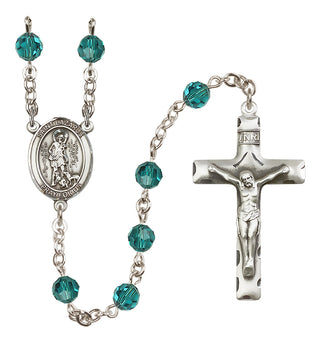 Sterling Silver 6mm Saint Lazarus  Engraved Catholic Rosaries
