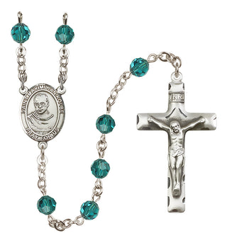 Sterling Silver 6mm Saint Maximilian Kolbe  Engraved Catholic Rosaries