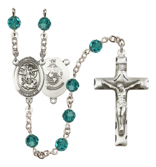 Sterling Silver 6mm Saint Michael / Marines Rosary