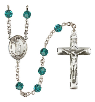 Sterling Silver 6mm Saint Stephen the Martyr  Engraved Catholic Rosaries