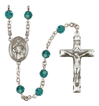 Sterling Silver 6mm Austrian Crystal Saint Ursula Rosary in Zircon
