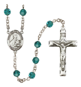 Sterling Silver 6mm Austrian Crystal Saint Gemma Galgani Rosary in Zircon