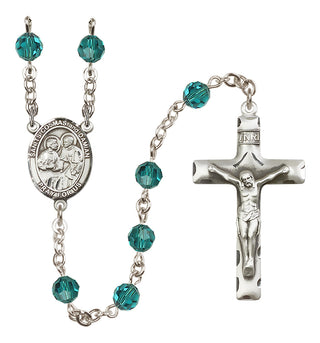 Sterling Silver 6mm Saints Cosmas & Damian  Engraved Catholic Rosaries