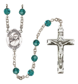 Sterling Silver 6mm Saint John Paul II Rosary