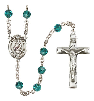 Sterling Silver 6mm Saint Matilda  Engraved Catholic Rosaries