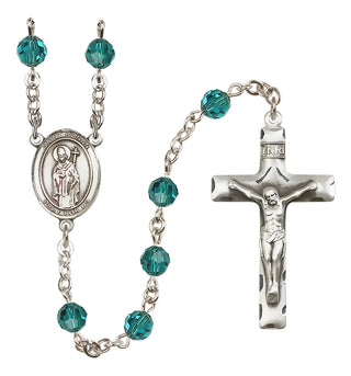Sterling Silver 6mm Saint Ronan  Engraved Catholic Rosaries