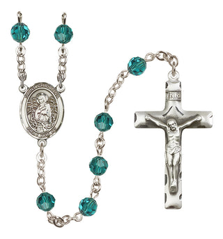 Sterling Silver 6mm Austrian Crystal Saint Christina the Astonishing Rosary in Zircon