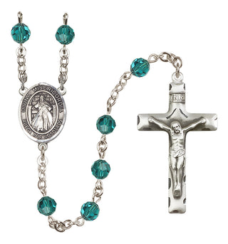 Sterling Silver 6mm Austrian Crystal Divina Misericordia Rosary in Zircon