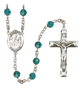 Sterling Silver 6mm Saint Kieran  Engraved Catholic Rosaries