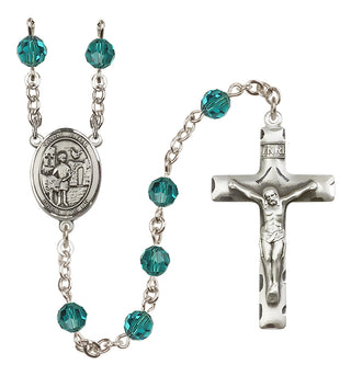 Sterling Silver 6mm Saint Vitus  Engraved Catholic Rosaries