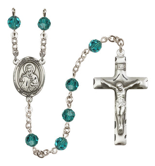 Sterling Silver 6mm Saint Marina  Engraved Catholic Rosaries