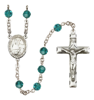 Sterling Silver 6mm Saint Jeanne Chezard de Matel  Engraved Catholic Rosaries