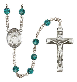 Sterling Silver 6mm Saint Winifred of Wales  Engraved Catholic Rosaries