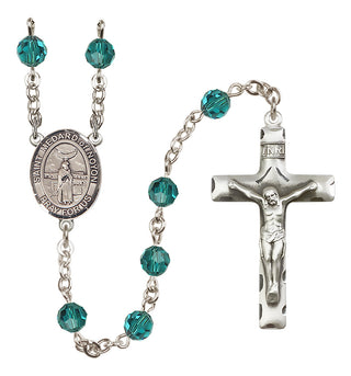 Sterling Silver 6mm Saint Medard of Noyon  Engraved Catholic Rosaries