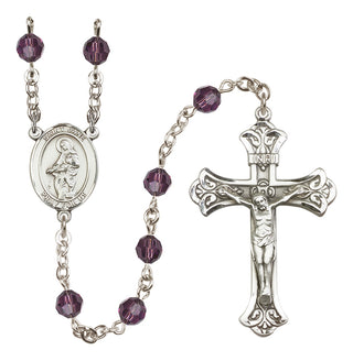Sterling Silver 6mm Saint Jane of Valois  Engraved Catholic Rosaries