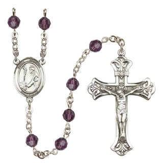 Sterling Silver 6mm Saint Dominic de Guzman  Engraved Catholic Rosaries
