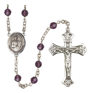 Sterling Silver 6mm San Judas  Engraved Catholic Rosaries