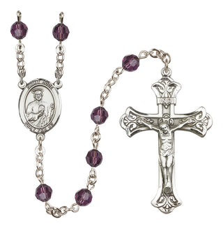 Sterling Silver 6mm Saint Jude Thaddeus  Engraved Catholic Rosaries