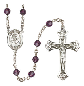 Sterling Silver 6mm Saint Louise de Marillac  Engraved Catholic Rosaries
