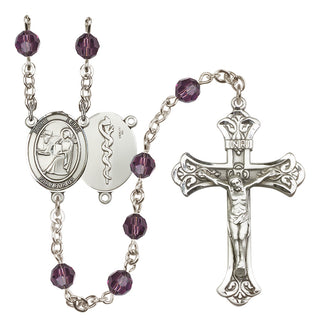 Sterling Silver 6mm Saint Luke the Apostle / Doctor Rosary