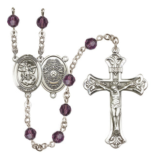 Sterling Silver 6mm Saint Michael the Archangel/Policeman Rosary