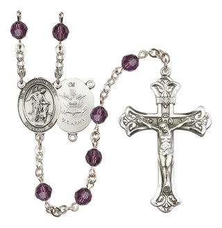 Sterling Silver 6mm Guardian Angel / Army Rosary
