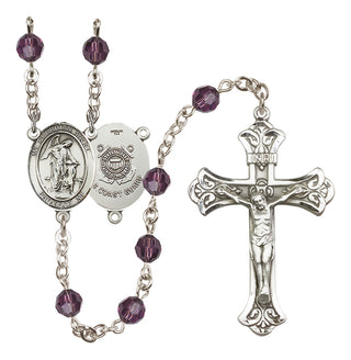 Sterling Silver 6mm Guardian Angel/Coast Guard Rosary