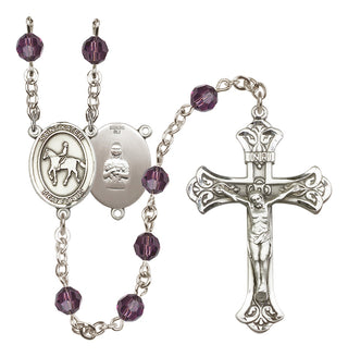 Sterling Silver 6mm Saint Kateri/Equestrian Rosary