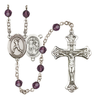 Sterling Silver 6mm Saint Sebastian / Softball Rosary