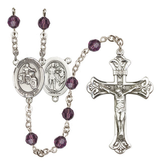Sterling Silver 6mm Saint Sebastian / Motorcycle Rosary