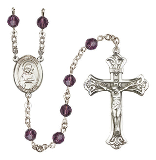 Sterling Silver 6mm Saint Lillian  Engraved Catholic Rosaries