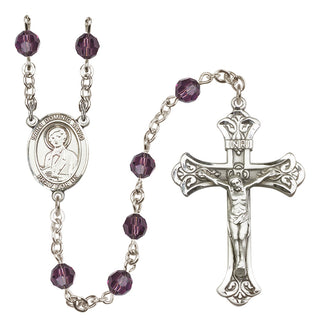Sterling Silver 6mm Saint Dominic Savio  Engraved Catholic Rosaries