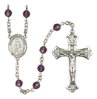 Sterling Silver 6mm Saint Basil the Great  Engraved Catholic Rosaries