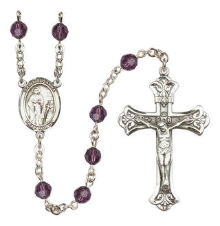 Sterling Silver 6mm Saint Susanna  Engraved Catholic Rosaries