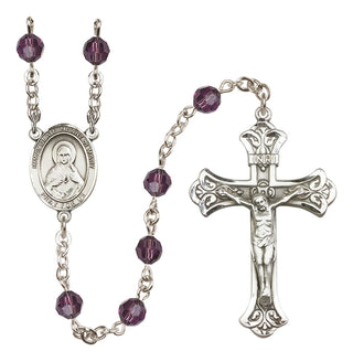Sterling Silver 6mm Immaculate Heart of Mary  Engraved Catholic Rosaries