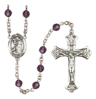 Sterling Silver 6mm Saint Rocco  Engraved Catholic Rosaries