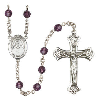 Sterling Silver 6mm Saint Alphonsa of India  Engraved Catholic Rosaries