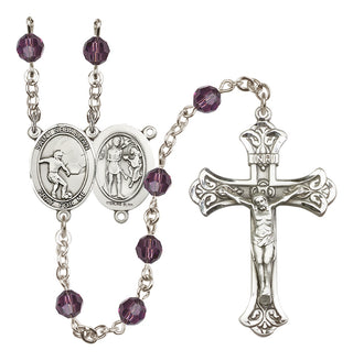 Sterling Silver 6mm Saint Sebastian / Soccer Rosary