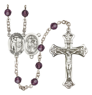Sterling Silver 6mm Saint Sebastian / Golf Rosary