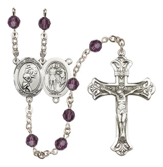 Sterling Silver 6mm Saint Sebastian/Softball Rosary