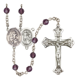Sterling Silver 6mm Saint Sebastian/Soccer-Women Rosary