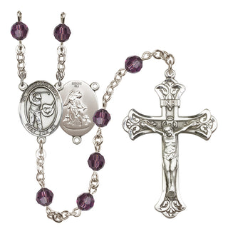 Sterling Silver 6mm Guardian Angel/Golf Rosary