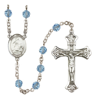 Sterling Silver 6mm Saint Charles Borromeo  Engraved Catholic Rosaries