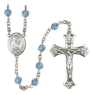 Sterling Silver 6mm Saint Helen  Engraved Catholic Rosaries