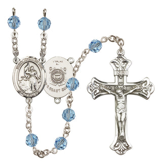 Sterling Silver 6mm Saint Joan of Arc /Coast Guard Rosary