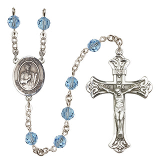 Sterling Silver 6mm San Judas  Engraved Catholic Rosaries