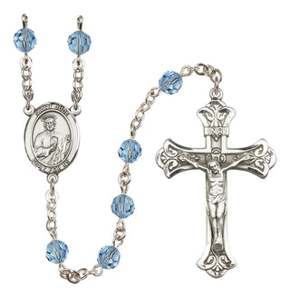 Sterling Silver 6mm Saint Jude Thaddeus  Engraved Catholic Rosaries