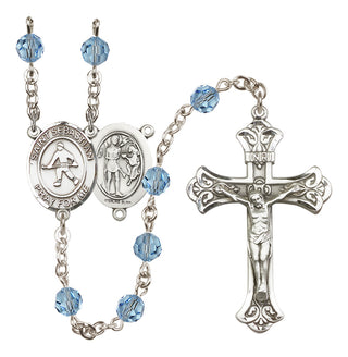 Sterling Silver 6mm Saint Sebastian/Field Hockey Rosary